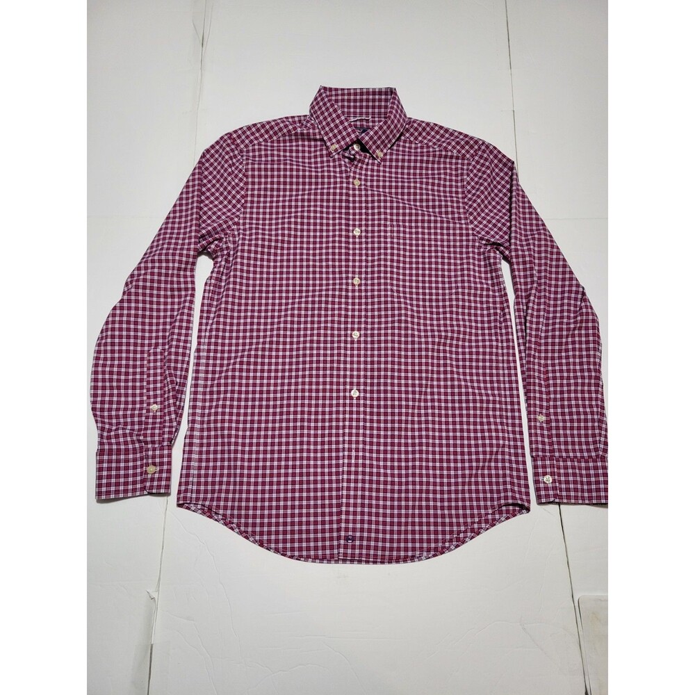 (#18) Vineyard Vines Red Plaid Long Sleeve Performance Size Men's S